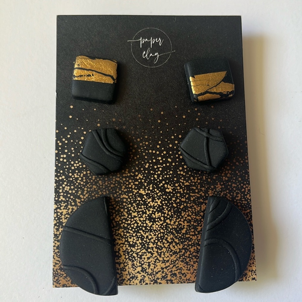 Polymer clay studs